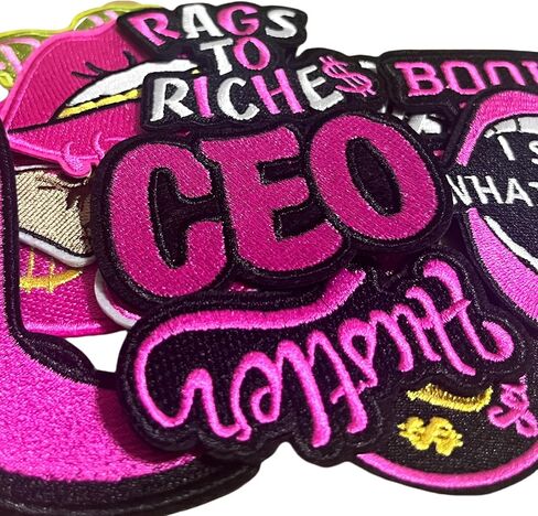 Girl Power Iron On Embroidery Patches, Feminism Sew On Patches, Pink Styles 15Pcs Applique Patch for Backpack Jacket Clothes Hat (A) in Saudi Arabia