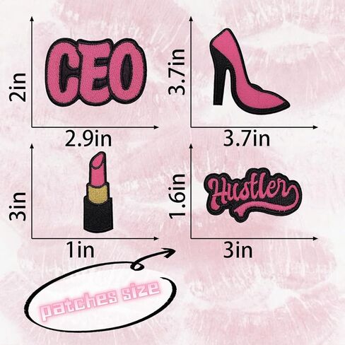 Girl Power Iron On Embroidery Patches, Feminism Sew On Patches, Pink Styles 15Pcs Applique Patch for Backpack Jacket Clothes Hat (A) in Saudi Arabia