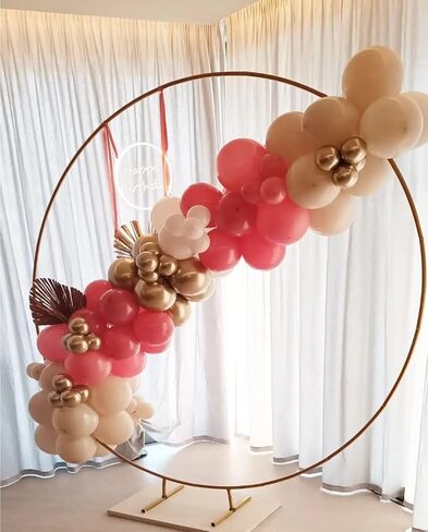 Paready Blush Pink Balloons Set, 50 Pcs Pink and Champagne Gold Balloons, 12 Inch Dusty Pastel Pink Apricot Metallic Gold Confetti Balloons For Boho Birthday Bridal Shower Bachelorette Party Supplies in Kuwait