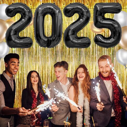 2025 Balloons, Gold Number Balloons 2025, 40 Inch 2025 Numbers for New Year Eve Party Supplies 2025 Foil Balloon for New Year Festival Party 2025 Graduation Decorations 25 Balloon Numbers Birthday in Kuwait