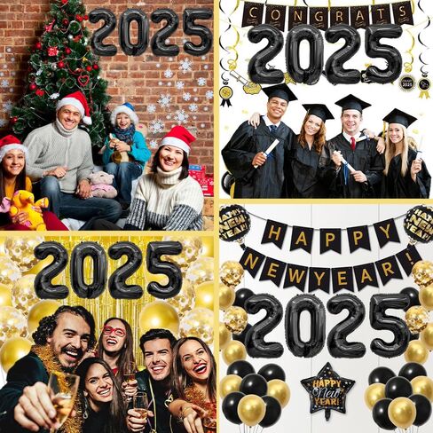 2025 Balloons, Gold Number Balloons 2025, 40 Inch 2025 Numbers for New Year Eve Party Supplies 2025 Foil Balloon for New Year Festival Party 2025 Graduation Decorations 25 Balloon Numbers Birthday in Kuwait