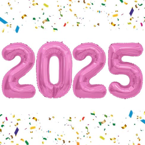 2025 Balloons, Gold Number Balloons 2025, 40 Inch 2025 Numbers for New Year Eve Party Supplies 2025 Foil Balloon for New Year Festival Party 2025 Graduation Decorations 25 Balloon Numbers Birthday in Kuwait