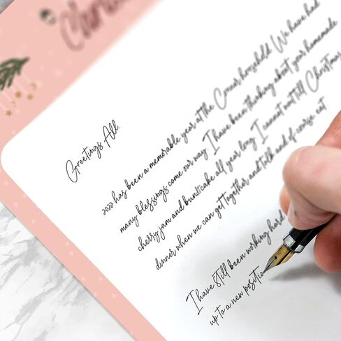 Folk Angel Letterhead / 50 Sheets / 8.5" x 11" Festive Christmas Holiday Illustrated Paper/Decorative Religious Winter Stationery Letterhead in Kuwait