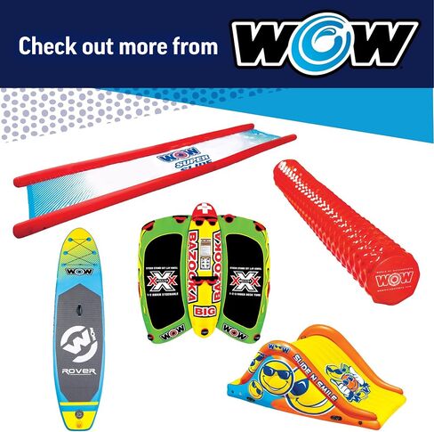 WOW Sports - Red Vacation Mode Water Saddle Float for Kids & Adults - 1 Person Pool Seat - Whale Tail - Pool Party Accessory in Kuwait