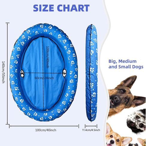 Dog Pool Float Inflatable Dog Floats for Pool Dog Floaties Swimming Pool Floats for Small Medium Large Dog Puncture Proof in Saudi Arabia
