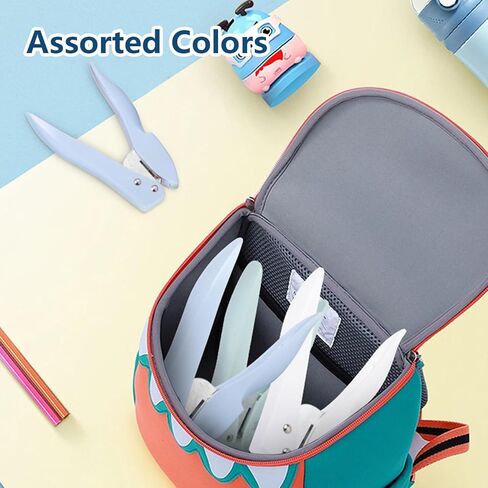 خرامة ورق، ثقب واحد أبيض (تثقيب 12 صفحة) خرامة دائرية للورق والحرف اليدوية - مقبض مريح، سهل التنظيف in Kuwait