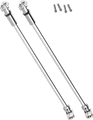 Free to Cut Length Drive Shaft Axles Upgrades Part for 1/10 LCG DIY RC Crawler SCX10 I SCX10 II SCX10 III TRX4 Capra,2PCS #45 Steel Universal Joint Driveshaft,Black in Kuwait