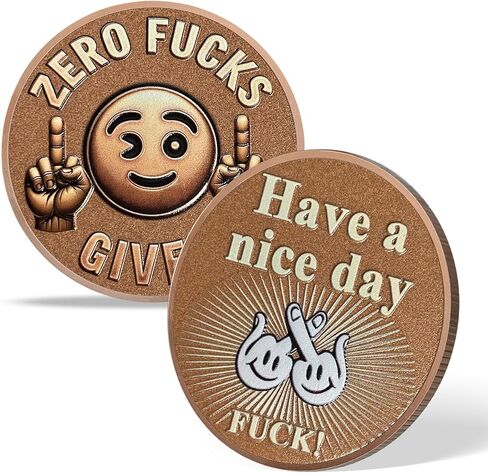 3 Pcs Official Asshole Middle Finger Coin | Bold Statement Medallion with Intricate Design | Ideal for Display or Novelty Gifts | Comes with Protective Capsule in Kuwait