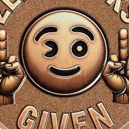 3 Pcs Official Asshole Middle Finger Coin | Bold Statement Medallion with Intricate Design | Ideal for Display or Novelty Gifts | Comes with Protective Capsule in Kuwait