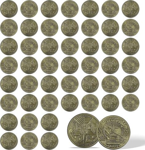 20Pcs Military Veterans Challenge Coin Bulk Honoring Patriotic Emblem Shield Eagle Flag Thanks for Your Service Coins Appreciation Gifts for US Army Commemorative Coin Veterans in Saudi Arabia