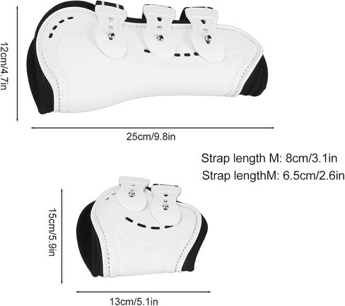 4 Pcs Front Hind Horse Tendon Boots, Breathable Design Horse Boots, PU Neoprene Open Front Jumping Tendon Horses Boots with Ventilation Holes for Jumping, Trail Riding, Turnout (M) in Saudi Arabia