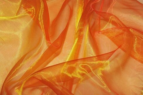 مسمار شفاف من قماش الأورجانزا بطول 10 ياردة لديكور المنزل، وديكور الطاولة، وحفلات الزفاف، والأزياء، والحرف اليدوية، والديكورات، أورجانزا حريري لامع 44 بوصة - (10 ياردة، أبيض) in Kuwait