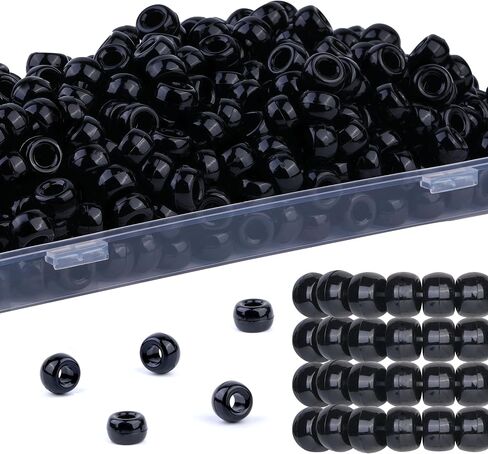 Deinduser Bulk Pony Beads with Storage Box - Rainbow Pony Beads for Bracelets, Crafts, Hair Accessories, Key Chains & Jewelry Making (300PCS) in Kuwait