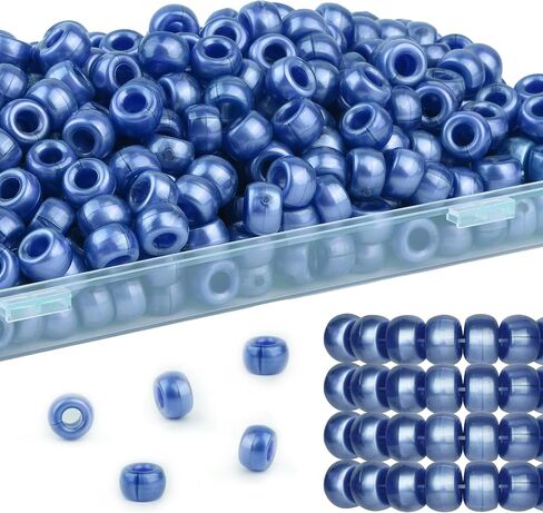 Deinduser Bulk Pony Beads with Storage Box - Rainbow Pony Beads for Bracelets, Crafts, Hair Accessories, Key Chains & Jewelry Making (300PCS) in Kuwait