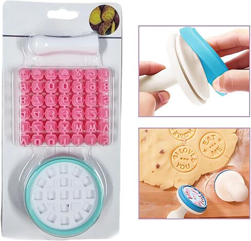 Letter Stamps for Clay-Pottery Stamps with Double Small Alphabet & Numeric Symbols, Also Used as Cookie Stamps Letters & Clay Letter Stamps (Brown_100pcs) in Kuwait