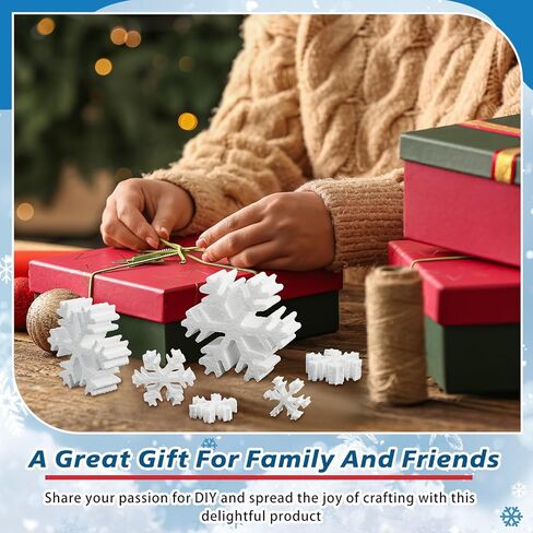 Sonwyoung 42 قطعة عيد الميلاد ثلاثية الأبعاد رغوة بيضاء ندفة الثلج عيد الميلاد للحرف اليدوية الفن DIY أشكال ندفة الثلج البيضاء كتل رغوة 1.6 بوصة 2 بوصة 3.4 بوصة 4 بوصة أحجام مختلفة للمنزل عيد الميلاد لوازم الحفلات ديكور in Kuwait