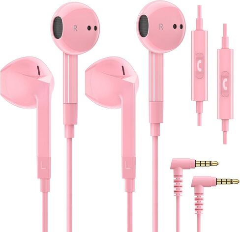 LUDOS FEROX Wired Earbuds in-Ear Headphones, 5 Year Warranty, Earphones with Microphone, Noise Isolation Corded for 3.5mm Jack Ear Buds for iPhone, Samsung, Computer, Laptop, Kids, School Students in Saudi Arabia