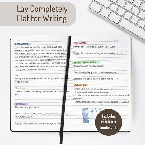 دفتر يوميات مبطن من Forvencer 240 صفحة، متوسط ​​5.4 بوصة × 8.3 بوصة، مجلة جلدية نباتية ممتازة مع ورق 100 جرام في المتر المربع، دفاتر ملاحظات مسطرة بالكلية للعمل والمدرسة والمكتب والنساء والرجال باللون الأسود in Kuwait