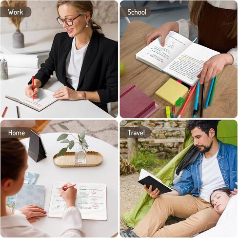 دفتر يوميات مبطن من Forvencer 240 صفحة، متوسط ​​5.4 بوصة × 8.3 بوصة، مجلة جلدية نباتية ممتازة مع ورق 100 جرام في المتر المربع، دفاتر ملاحظات مسطرة بالكلية للعمل والمدرسة والمكتب والنساء والرجال باللون الأسود in Kuwait