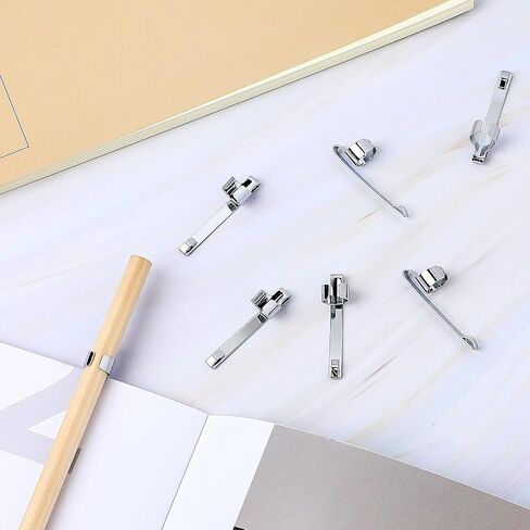 Zonon Metal Pencil Clips Slide on Pencil Pocket Epoxy Pen Clips Snap In, Ink Pen Holder Hangable Portable for Pocket Office Home(20 Pieces) in Saudi Arabia