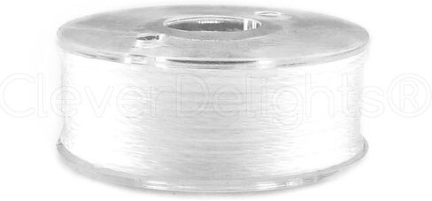 CleverDelights White Size L Prewound Bobbins - 36 Pack - 75D/2 (60WT) Polyester Thread - 3/8" x 13/16" in Saudi Arabia