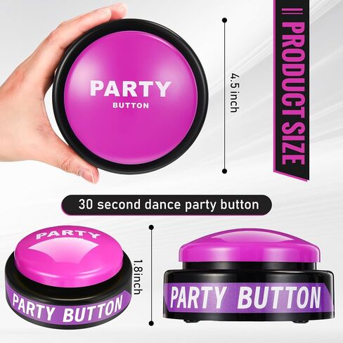 30 Second Dance Button with Music Dance Button for Classroom Dance Party Supply Back to School Teacher Gift for Office Adults Buzzers Novelty Fun Gag Toys Gadget(Bright Yellow) in Saudi Arabia