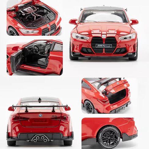Toy Cars Compatible for BMW M4（M Performance Parts） 1/32 Metal Model Car Pull Back Car Toys with Light and Sound Toys Car Collectible Model for Children Age 3 + Year Old (Blue) in Saudi Arabia