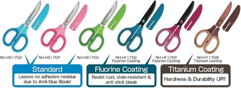 Nakabayashi NH-HF175B Blade Town Seki Scissor Craftsman Supervised Hikigiri Fluorine Coat, Blue in Kuwait