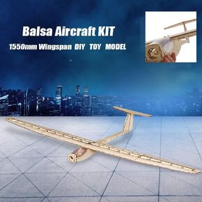طائرة صغيرة ثابتة الجناح، هواية الرقص F1501 Balsa RC طائرة شراعية 1550 مم، مجموعة الطائرات DIY