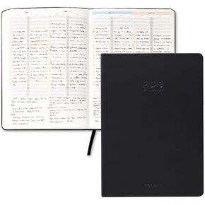 [ORODA] 2025 PDS (PLAN DO SEE) Diary, Weekly and Monthly Planner for Organization and Planning, 10 Minutes Time Block, Italian PU Hard Cover, 5.8" x 8.2"