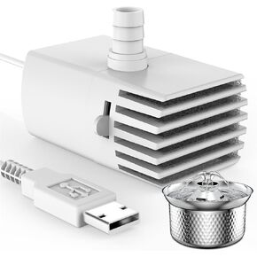 Replacement Pump for Cat Water Fountain | 108oz/3.2L Cat Fountain Stainless Steel Cat Water Fountain for Cats Inside, Pet Water Fountain Dog Water Dispenser -Pump