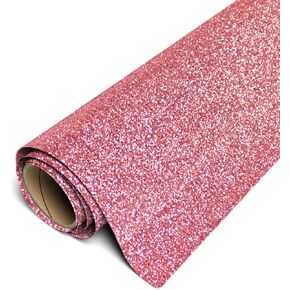 Siser Glitter HTV 11.8"x5ft Roll - Iron on Heat Transfer Vinyl (Rose Gold)