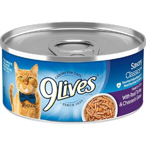 9Lives Hearty Cuts with Real Turkey and Cheese in Gravy Wet Cat Food, 5.5-Ounce, (Pack of 24)