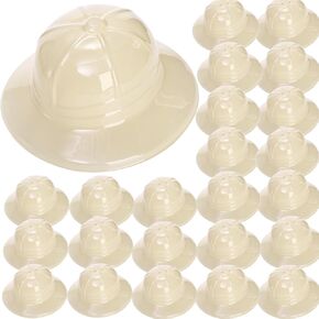 24 Packs Safari Party Hats, Plastic Jungle Theme Helmet for Kids, Animals Explorer Dress Up Pith, Adventure Themed Party Costume for Halloween Christmas Birthday