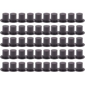 STOBOK 100pcs Mini Black Top Hats Christmas Mini Snowman Hats for DIY Crafts Supplies Size S
