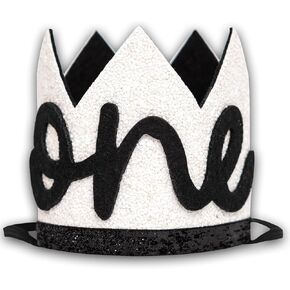 Miniature Birthday Crown wild one crown birthday boy 1st Birthday Outfit Black and White Crown Notorious ONE