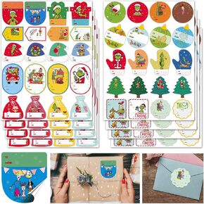 Christmas Gift Labels Gift Stickers, Christmas Gift Name Tags for Christmas Gift Decorations, 160 Total