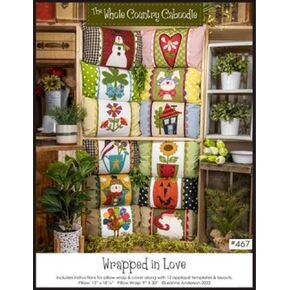 The Whole Country Caboodle Love Pillow Wrap Pattern, Multi, 13" x 19"