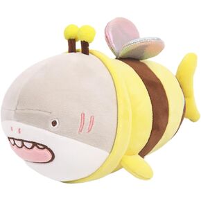 ARELUX 10in Soft Bee Stuffed Animal Plush Toy Cute Fuzzy Bumblebee Plushies Doll Realistic Cartoon Honeybee Anime Pillow Room Decor Birthday for Kids Friends Boys Girls
