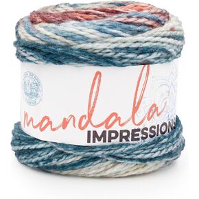 Lion Brand Yarn Mandala Impressions, Multicolor Yarn for Knitting, Crochet and Crafting, Rain Forest, 1 Pack
