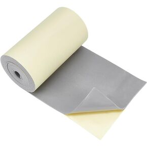 BENECREAT 118x7.8 Inch White Self-Adhesive EVA Foam Roll, 3mm Thick Sticky Upholstery Foam Sheets Craft Foam Sheet for Scrapbooking Crafts, Cosplay Model, Cushion Furniture