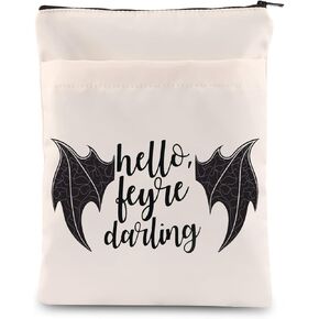 A Court of Thorns and Roses Gift Hello Feyre Darling Book Sleeve Rhysand Quote Book Cover S-JM Fan Book Zipper Pouch (Feyre Darling BS)