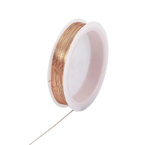KISSITTY 0.5mm Copper Wire for Jewelry Making 24 Gauge Metal Beading Wire Round Craft Thin Wire Tarnish Resistant Wire for DIY Crafts Jewelry Making Wrapping Sculpting 75 Feet