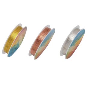 3 Rolls Jewelry Making Wire Tarnish Copper Jewelry Wire Jewelry Beading Wire for DIY Jewelry Craft Making Supplies Modelling Sculpture Making (0.8mm, 3)
