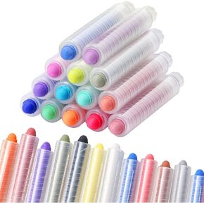 DODHEG Dustless Chalk, Colored Chalk, for Painting, Blackboard Writing, Office (12 Pcs)