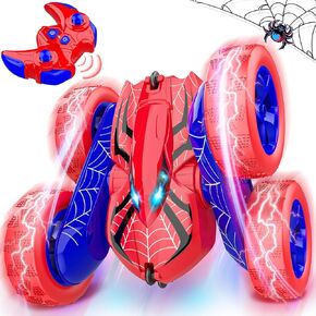 RC Car Toys for 3 4 5 6 7 8 9 10 Year Old Boys,Double Sided 360° Flip 4WD Remote Control Car 2.4GHz Electric Rechargeable Toys for Ages 4-6 5-7 for Birthday Halloween Christmas Easter Basket Stuffers