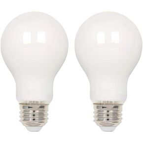 Westinghouse 5136100 6.5 Watt (60 Watt Equivalent) A19 Dimmable Clear Filament LED Light Bulb, Medium Base, 2 Pack