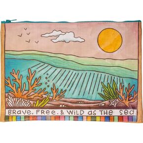 Zipper Folder - Brave Free & Wild As The Sea