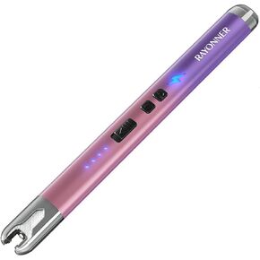 RAYONNER Lighter Electric Candle Lighter Rechargeable USB ARC Lighter (1 Pack - Blue)