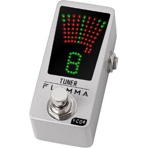 FLAMMA Tuner Pedal FC04 Chromatic Guitar Tuner Pedal, Tuning Pedal for High Precision 1 Cent with Pitch Indicator for Guitar and Bass, True Bypass